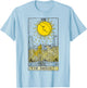 The Moon Tarot Card Vintage T-Shirt - T-Shirt | Light Blue