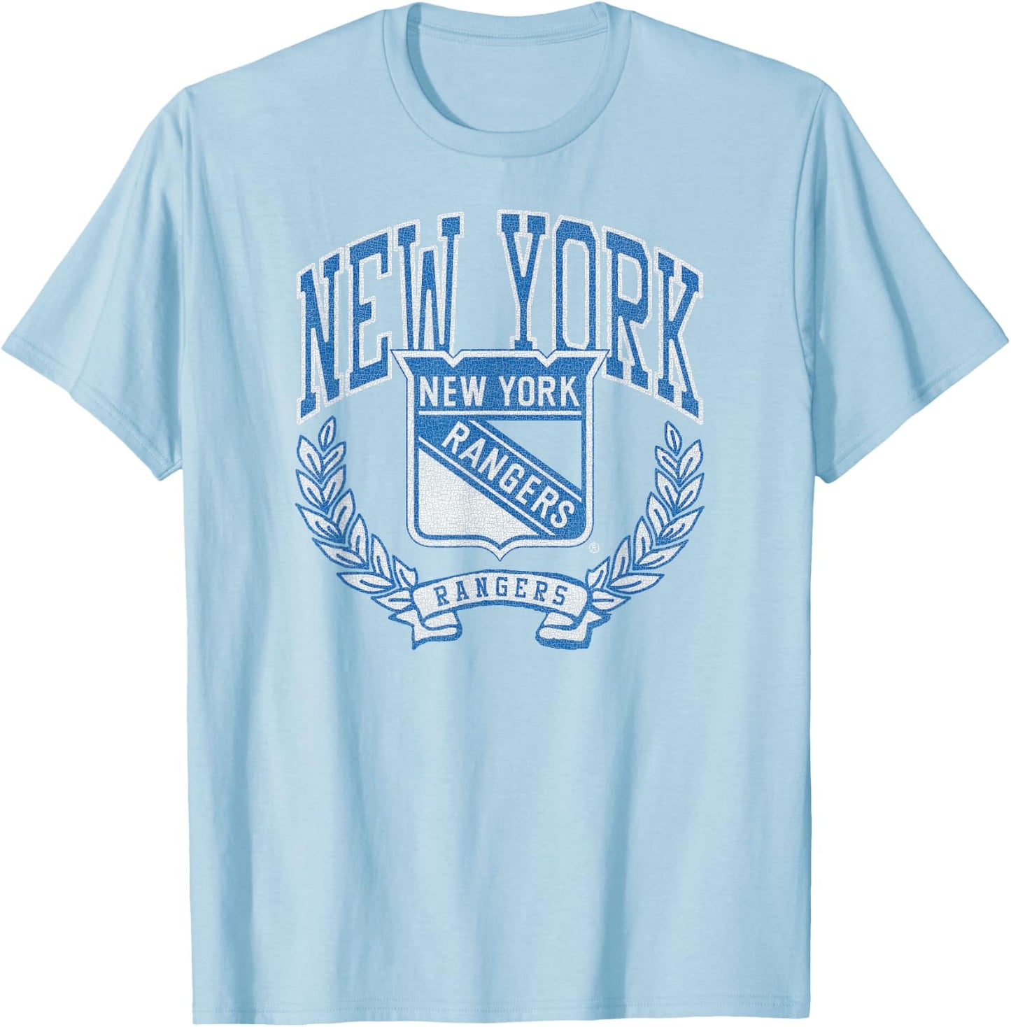 New York Rangers Vintage Victory Red Officially Licensed T-Shirt - T-Shirt | Light Blue
