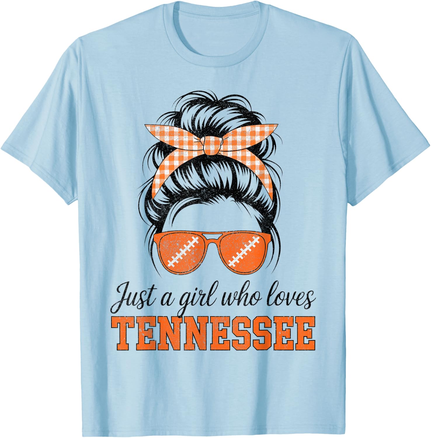 Just a Girl Who Loves Tennessee Tennessee Women Girls Moms T-Shirt - T-Shirt | Light Blue
