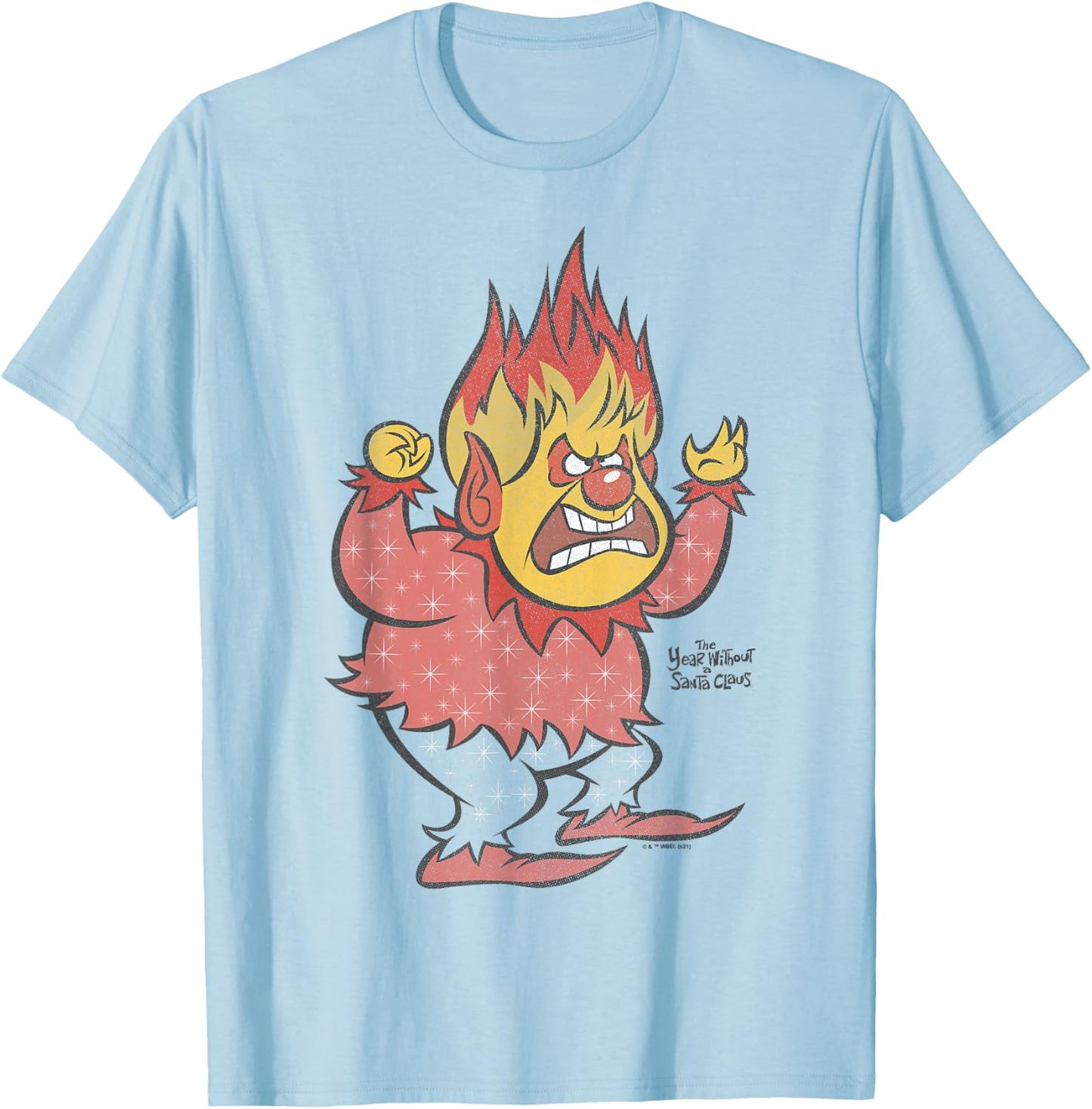 The Year Without A Santa Claus Heat Miser Portrait T-Shirt - T-Shirt | Light Blue