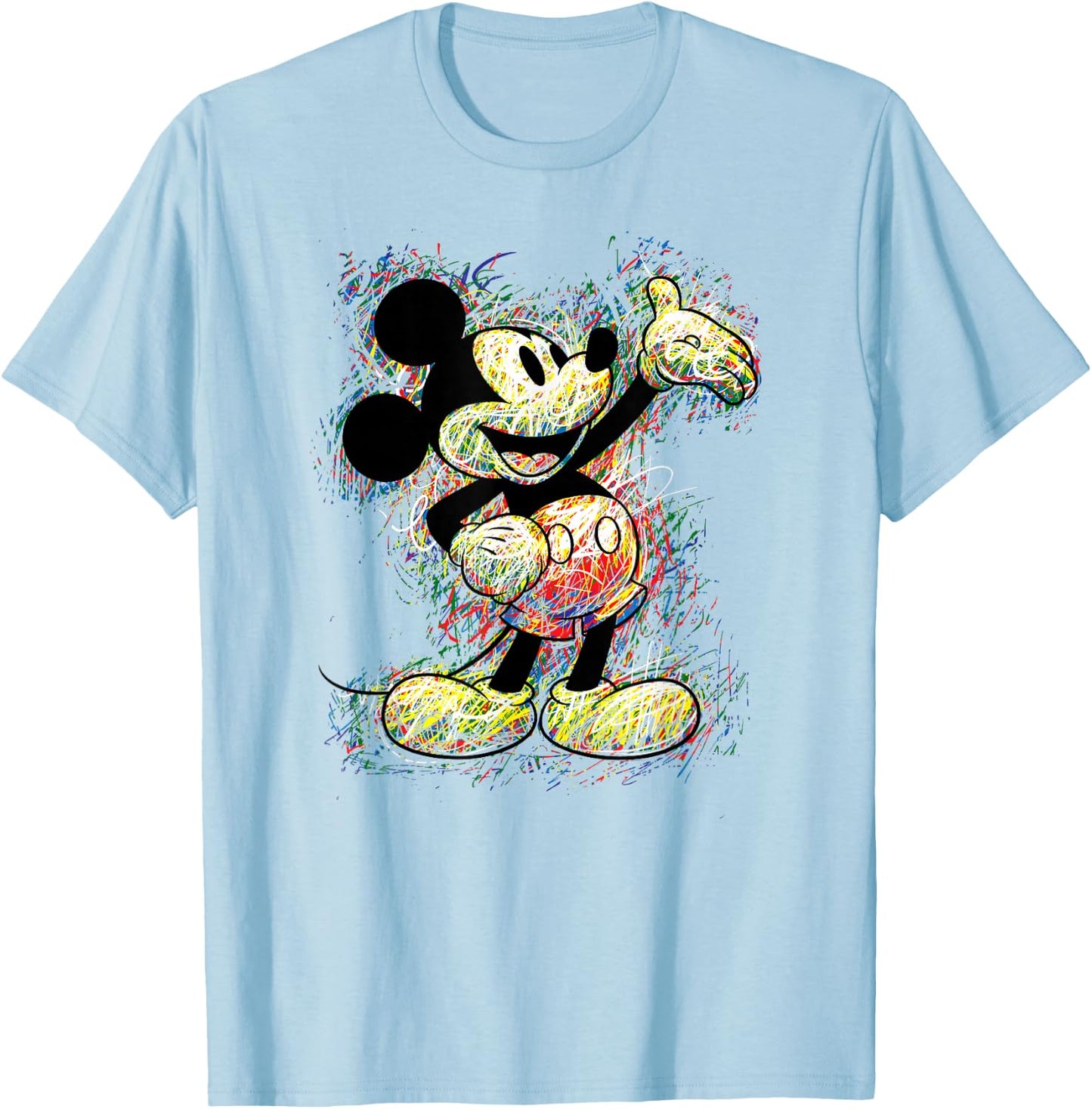 Disney - Mickey Mouse Sketch T-Shirt - T-Shirt | Light Blue