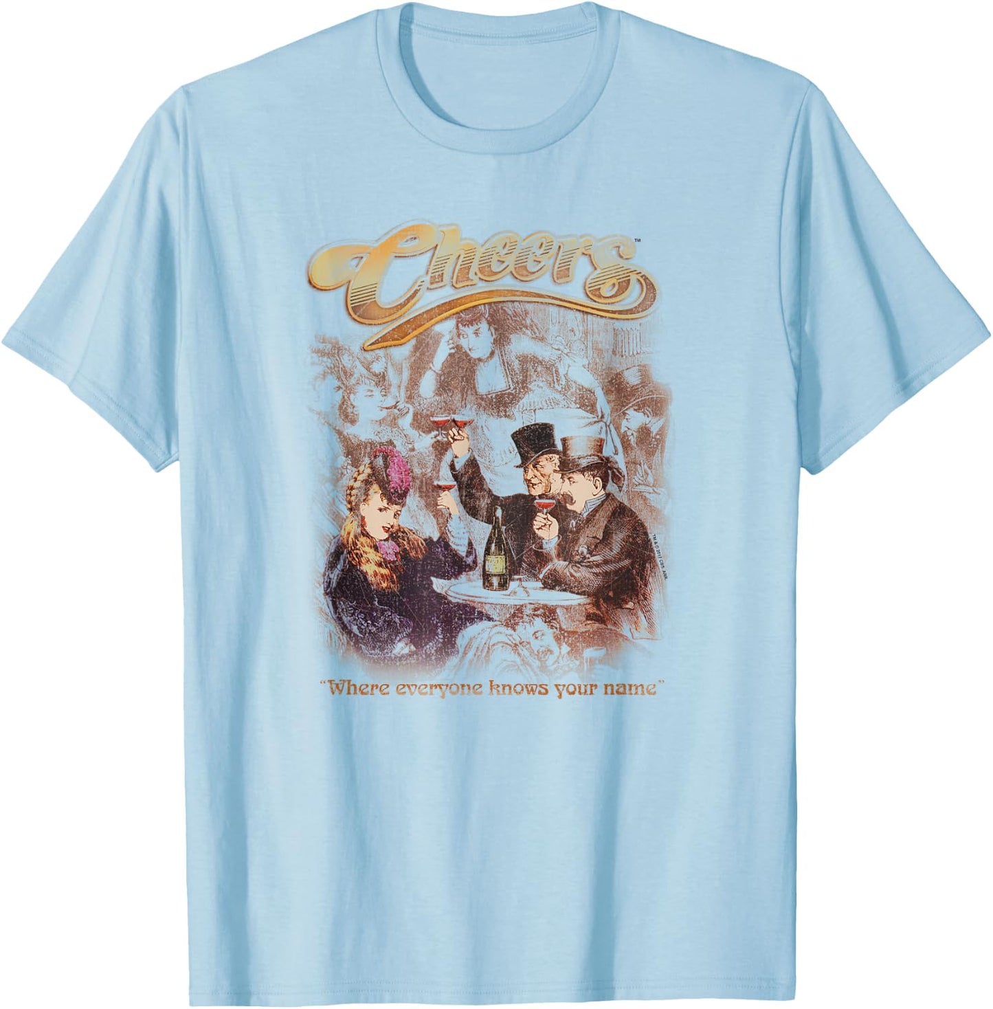 Cheers Here Here T-Shirt - T-Shirt | Light Blue