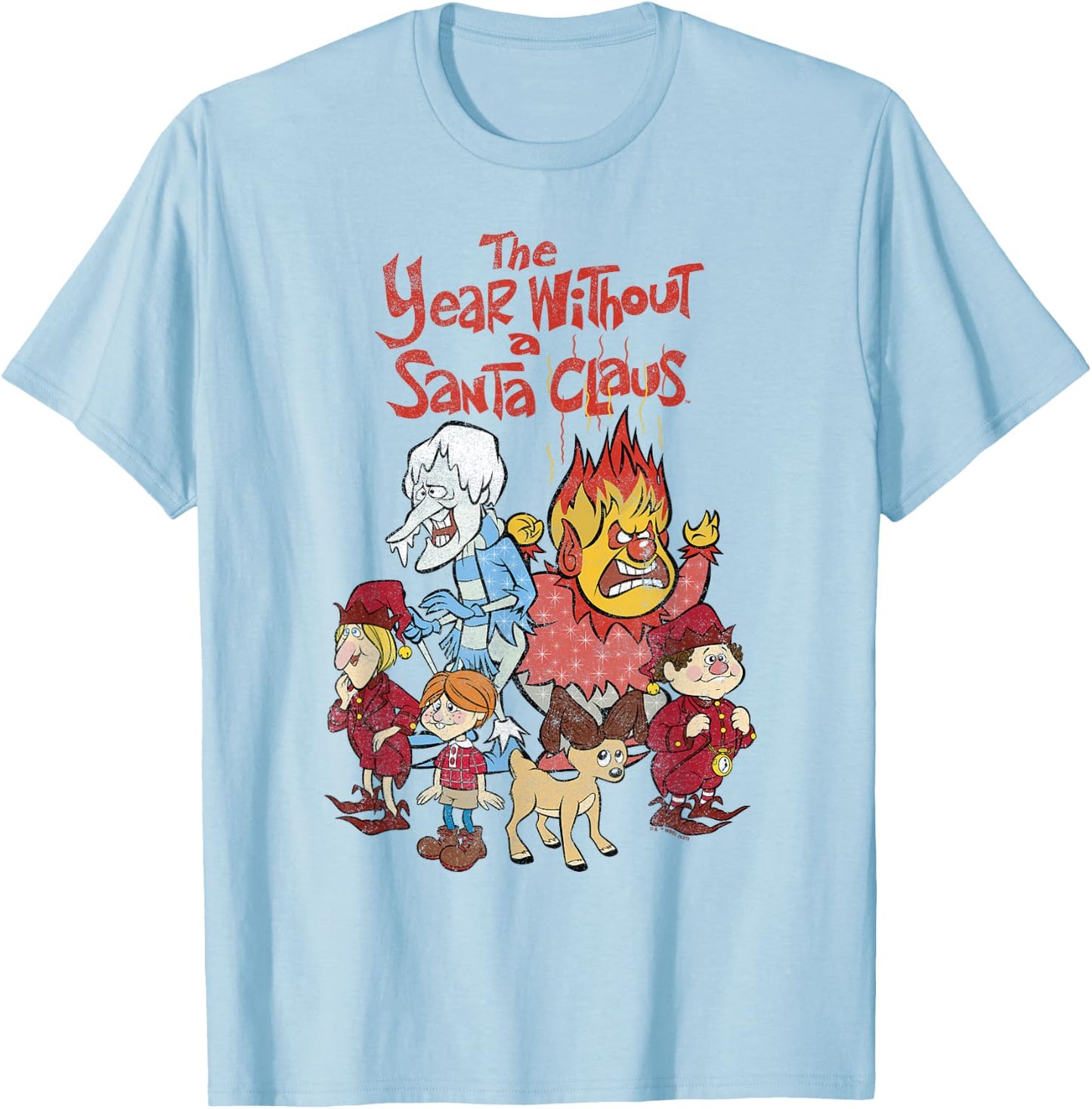 The Year Without A Santa Claus Group Shot Logo T-Shirt - T-Shirt | Light Blue