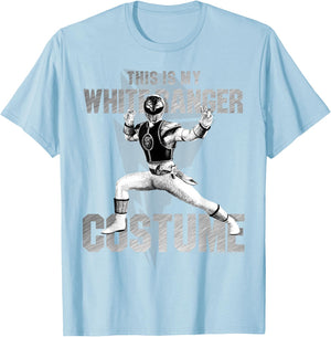 Power Rangers Halloween This is My White Ranger Costume T-Shirt - T-Shirt | Light Blue