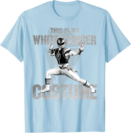 Power Rangers Halloween This is My White Ranger Costume T-Shirt - T-Shirt | Light Blue