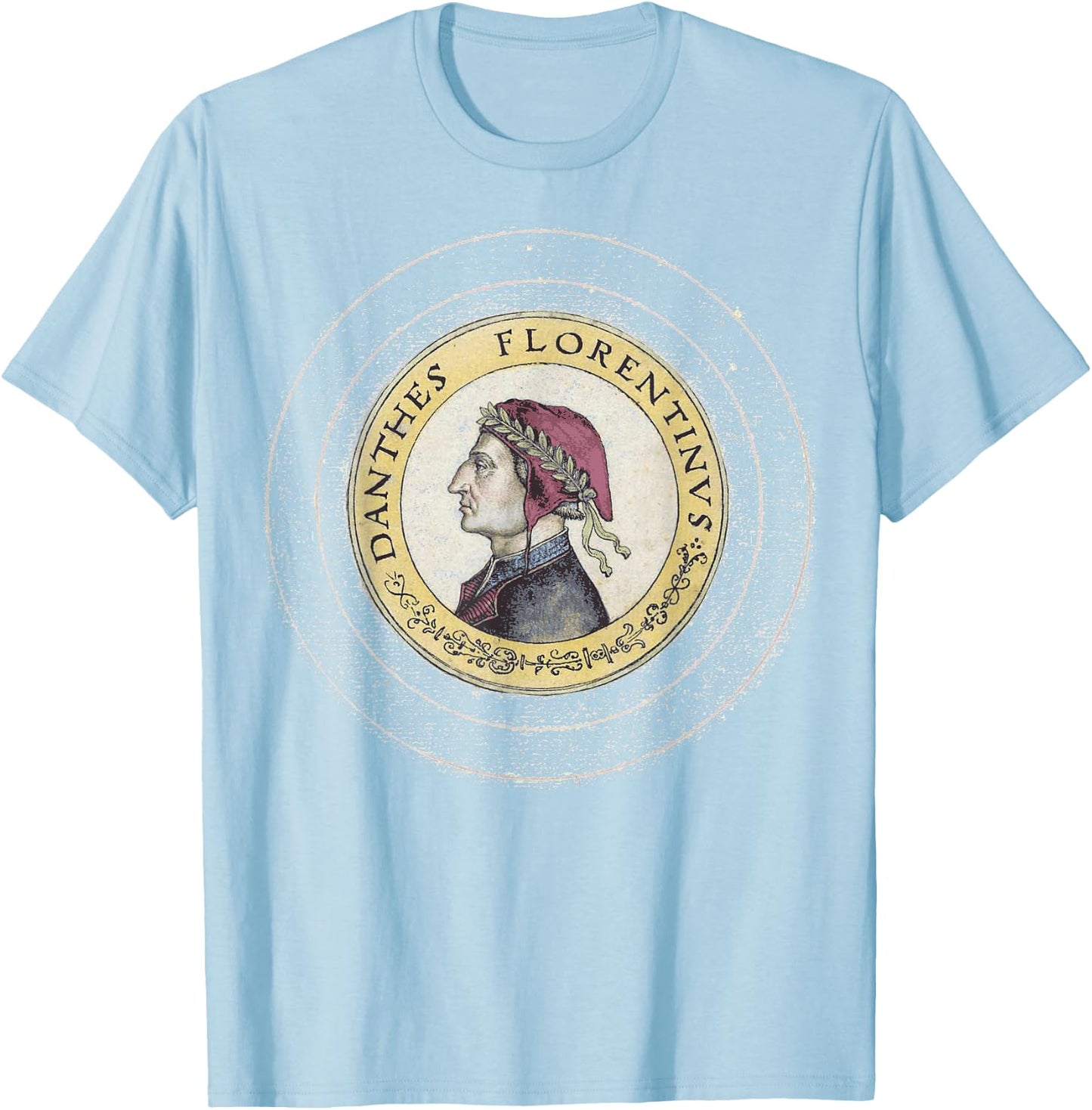 Dante Alighieri Italian Italy Divine Comedy Purgatory, Light T-Shirt - T-Shirt | Light Blue