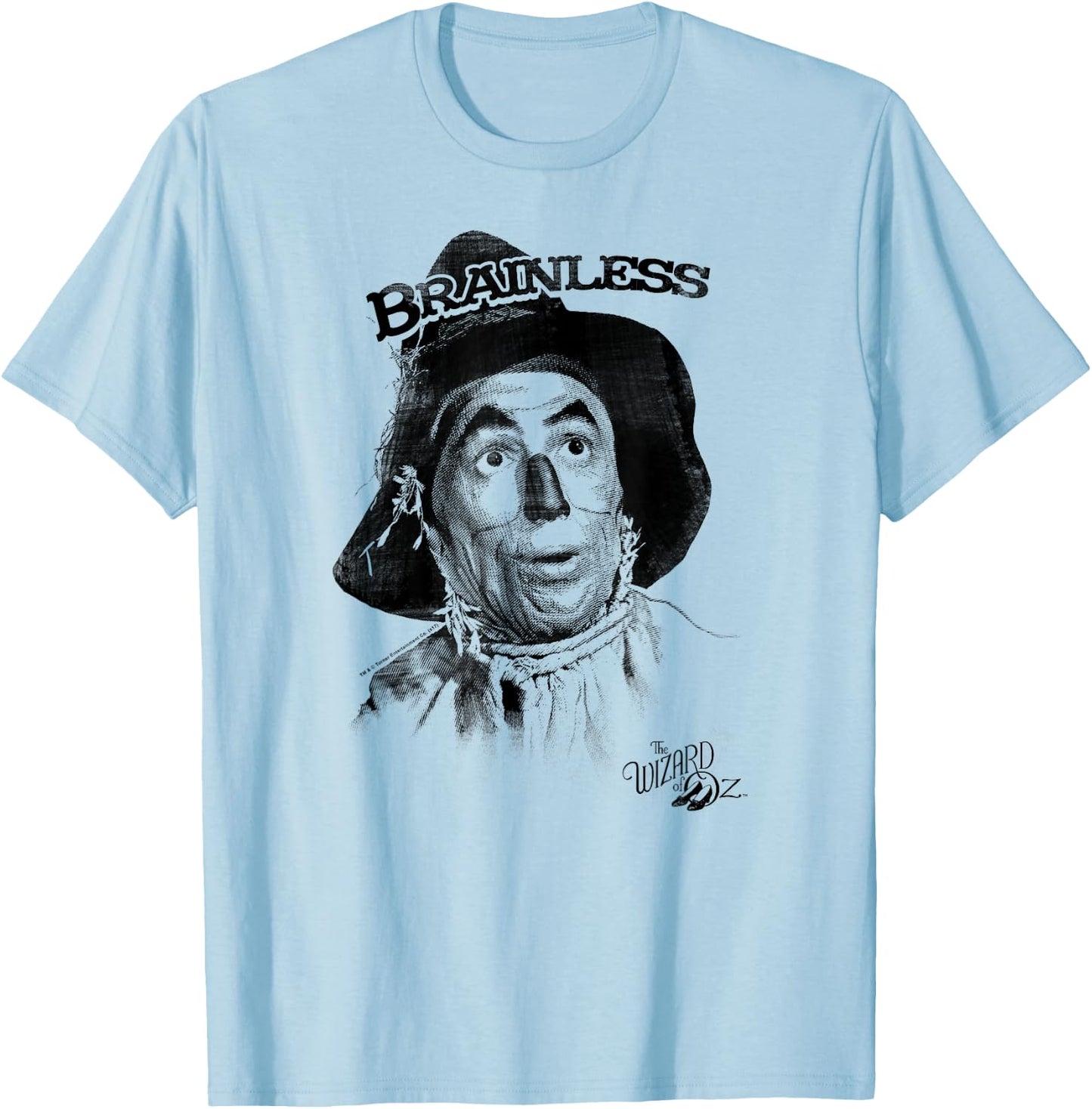 Wizard of Oz Scarecrow Brainless T-Shirt - T-Shirt | Light Blue