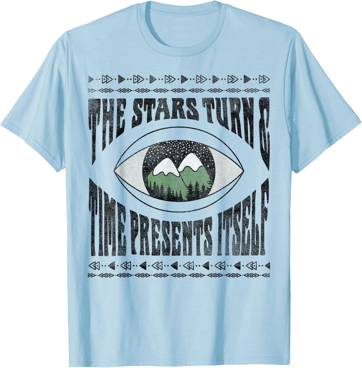 Twin Peaks Stars Turn & Time Presents Itself Graphic T-Shirt - T-Shirt | Light Blue