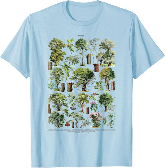 Garden Flowering Trees nature poster, tree Arboretum T-Shirt - T-Shirt | Light Blue