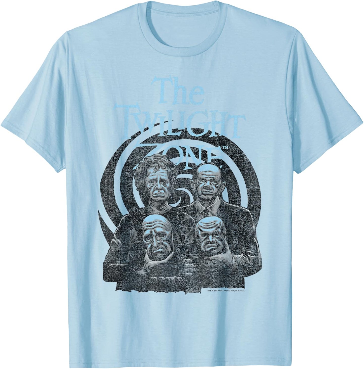 The Twilight Zone Take Off The Masks Swirl T-Shirt - T-Shirt | Light Blue