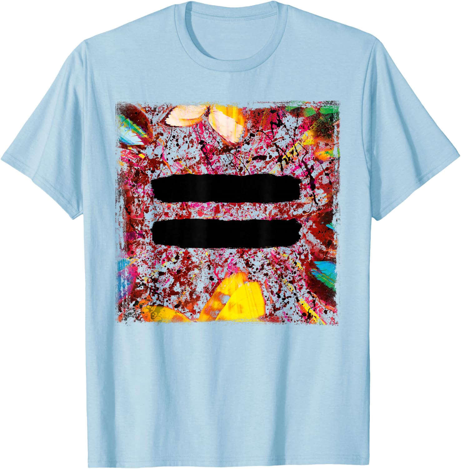 Ed Sheeran Equals Splattered Cover T-Shirt - T-Shirt | Light Blue