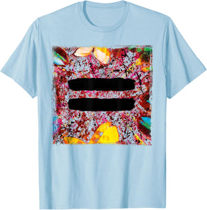 Ed Sheeran Equals Splattered Cover T-Shirt - T-Shirt | Light Blue
