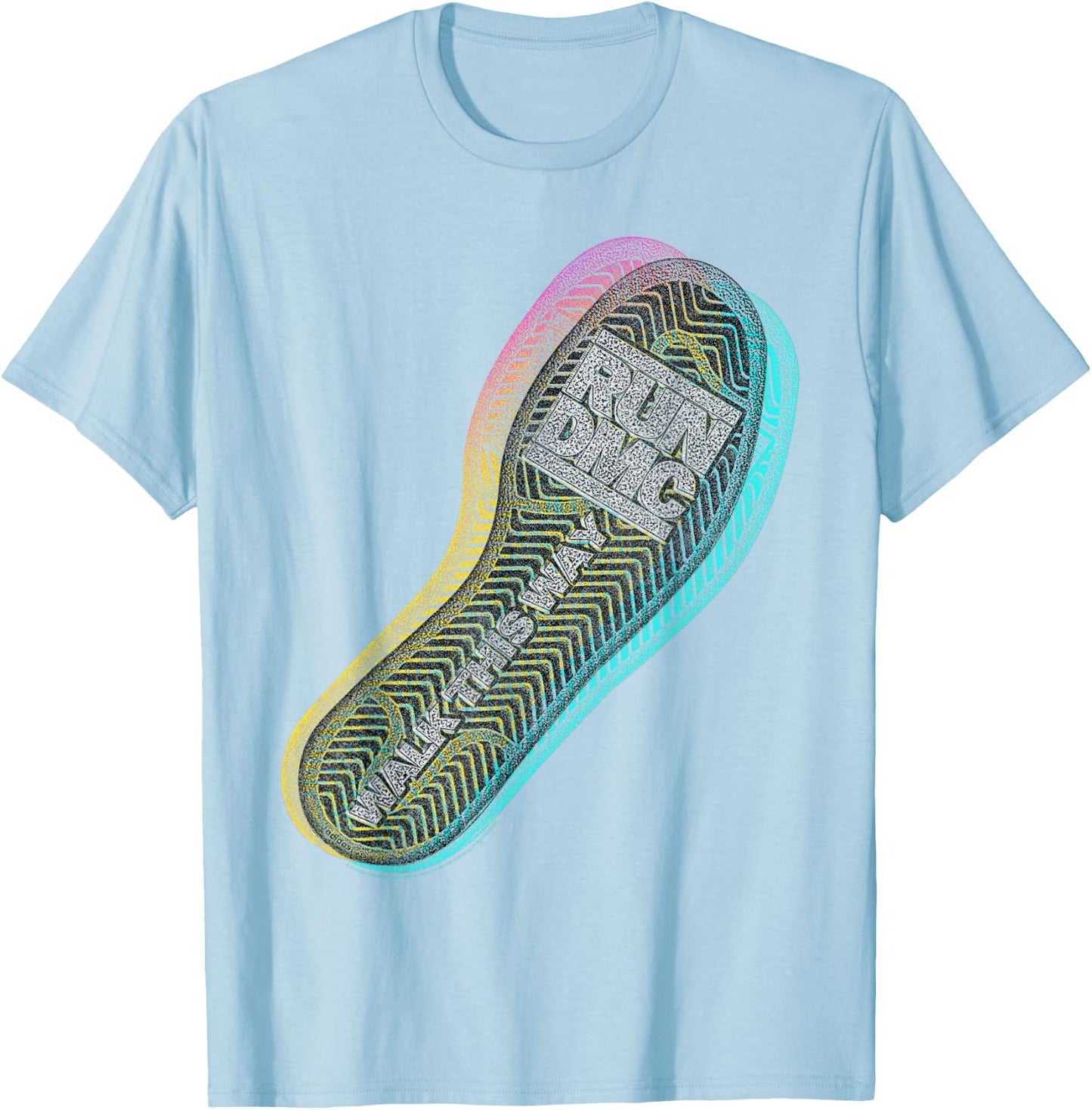 Run DMC Official Walk This Way T-Shirt - T-Shirt | Light Blue