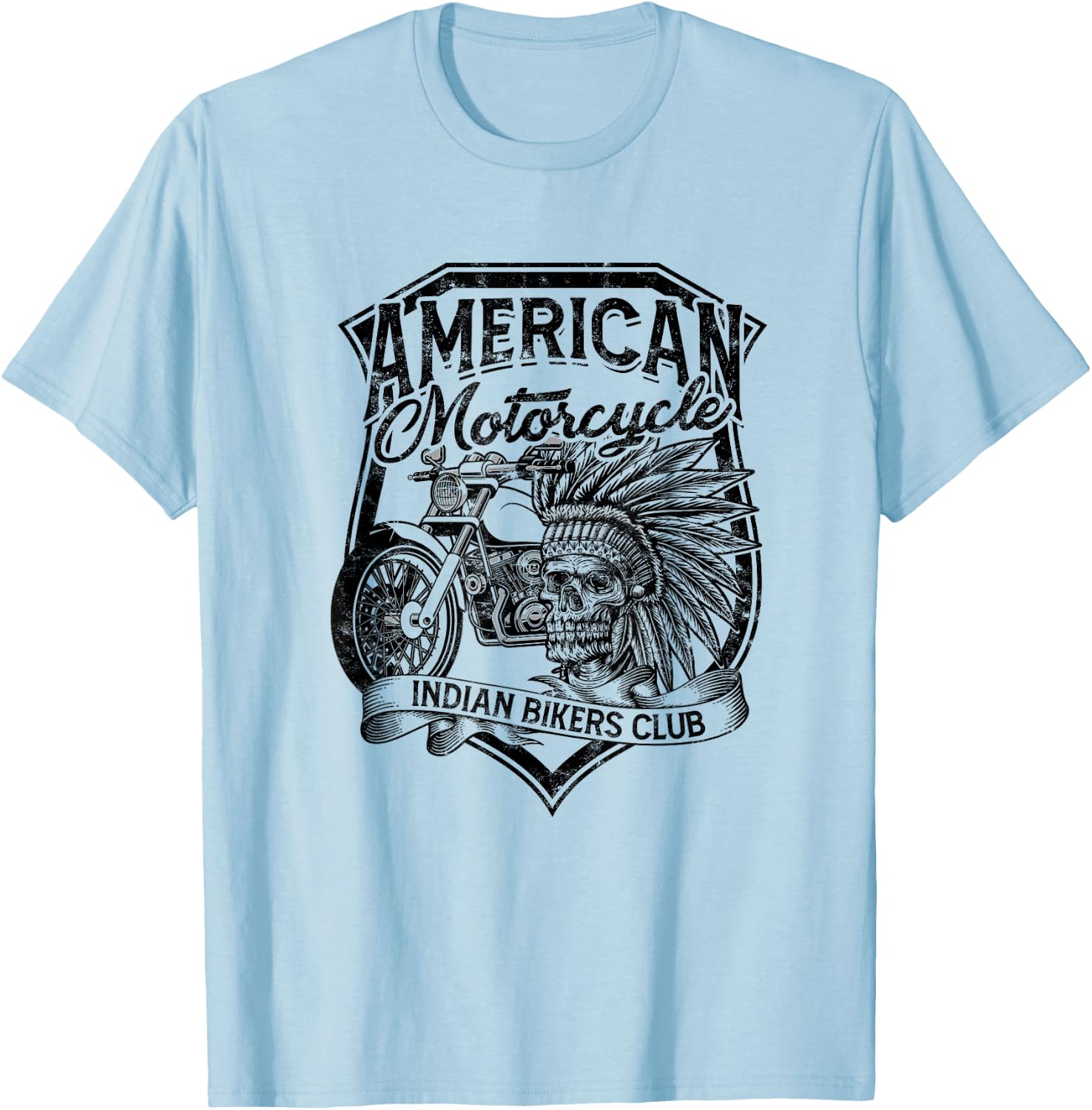 American Motorcycle Indian bikers club - Native american T-Shirt - T-Shirt | Light Blue