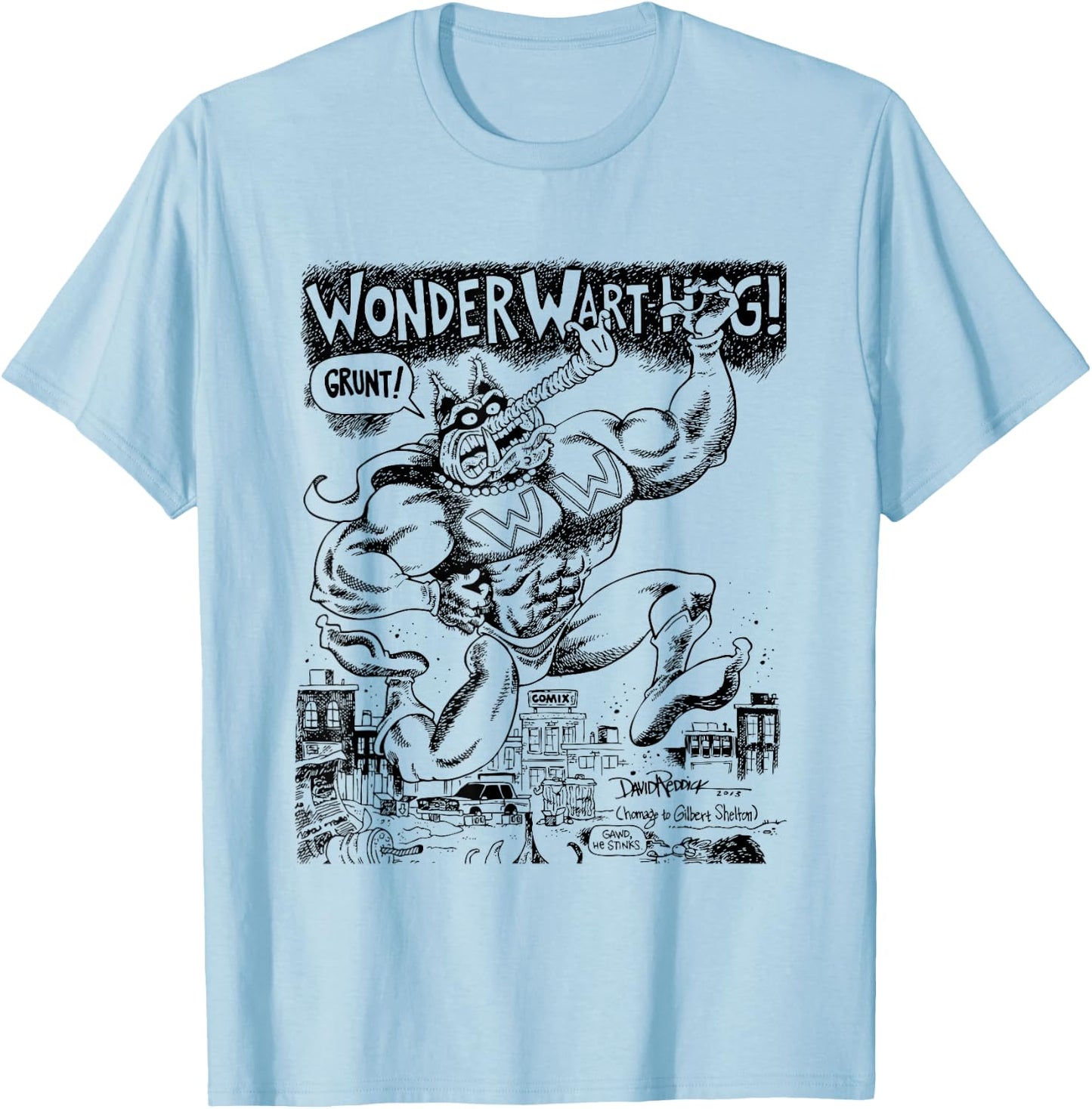 Wond Warthog 02 T-Shirt - T-Shirt | Light Blue