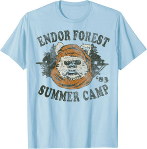 Star Wars Endor Summer Camp '83 Head Shot Portrait T-Shirt - T-Shirt | Light Blue