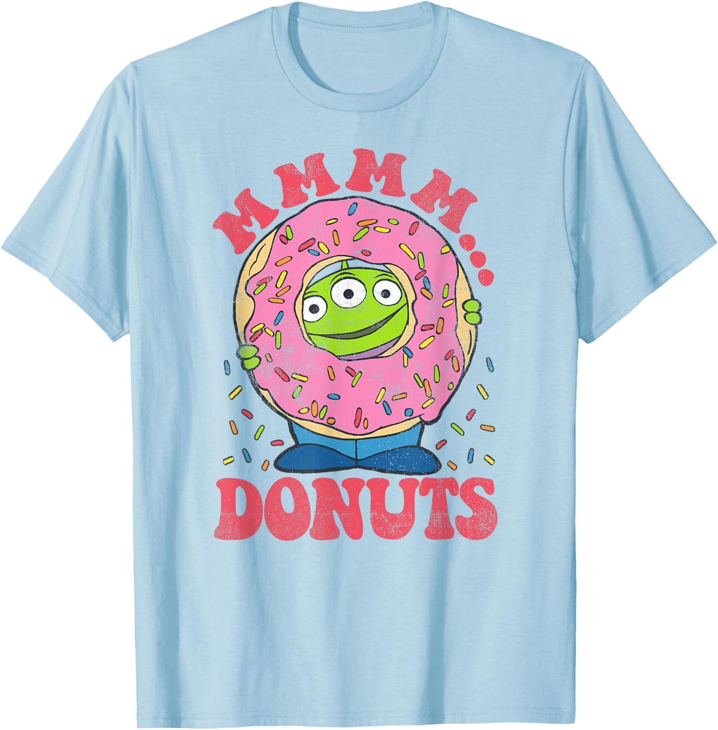 Disney Pixar Toy Story Aliens MMM...Donuts Sprinkles T-Shirt - T-Shirt | Light Blue