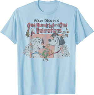 Disney 101 Dalmatians Pongo & Perdita Classic Logo T-Shirt - T-Shirt | Light Blue