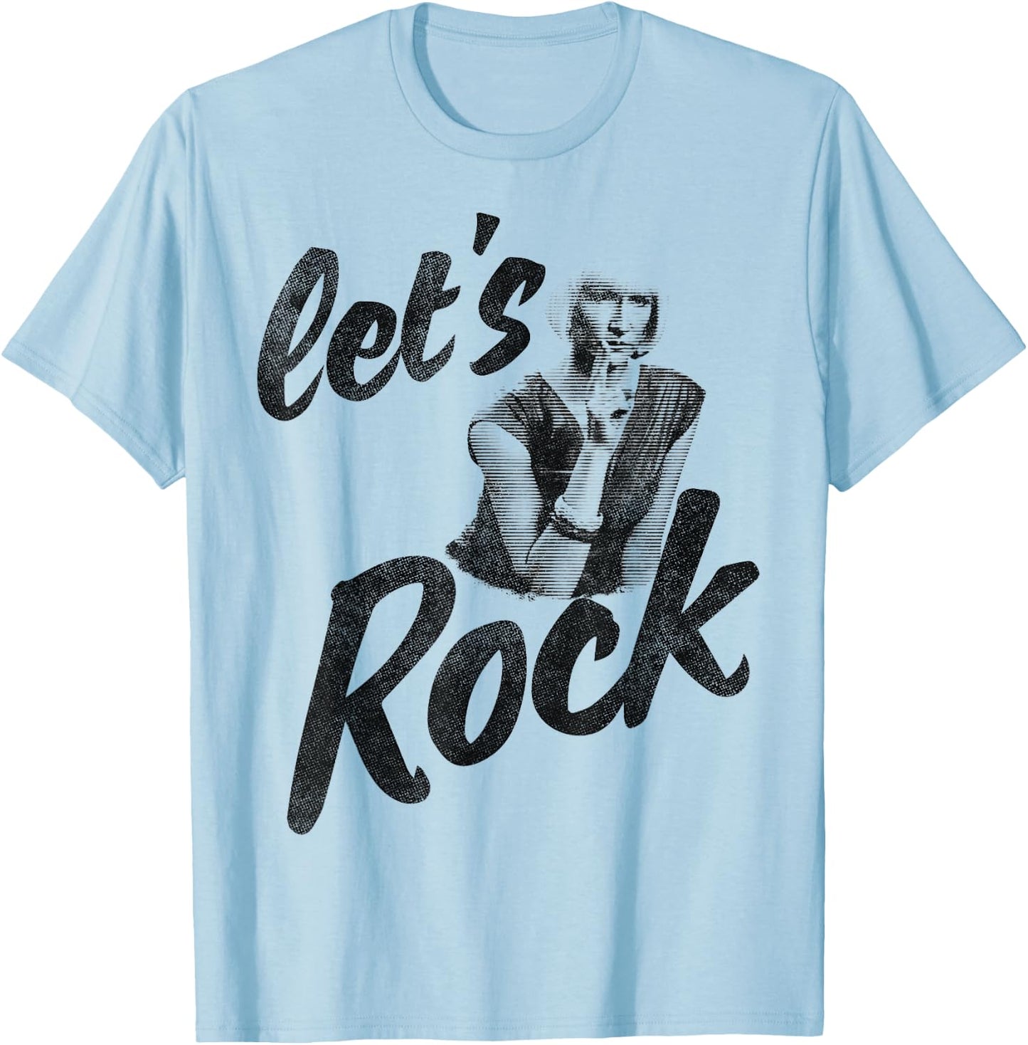 Twin Peaks Let's Rock Vintage Diane Fingers Graphic T-Shirt - T-Shirt | Light Blue