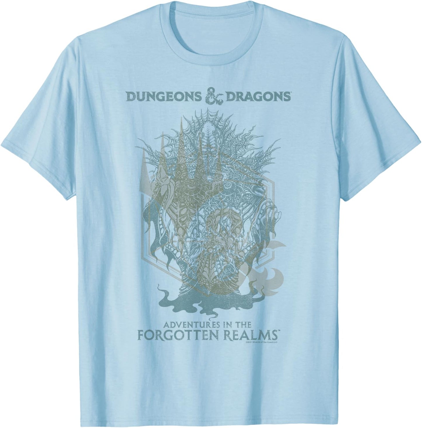 Magic: The Gathering Dungeons & Dragons Mind Flayer T-Shirt - T-Shirt | Light Blue