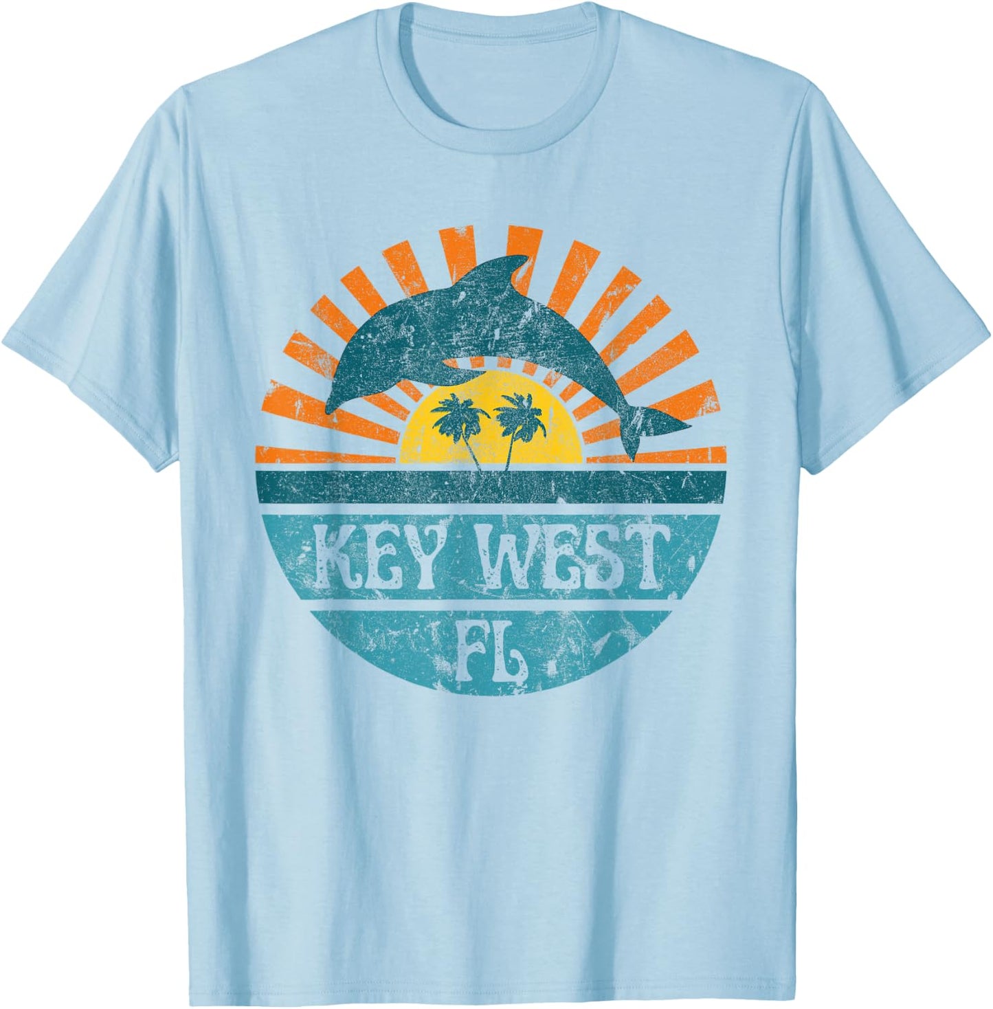 Key West Women Girls Kids T-Shirt - T-Shirt | Light Blue