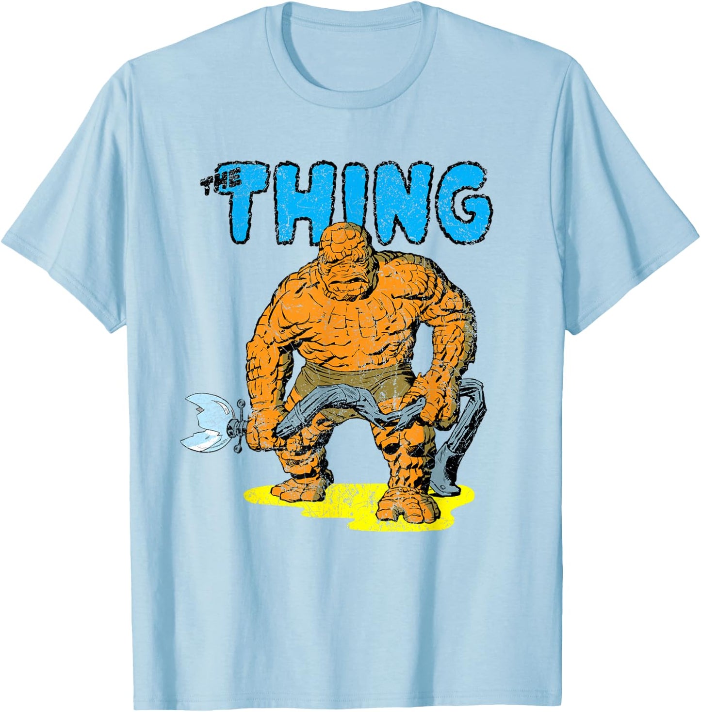 Marvel The Fantastic Four The Thing Retro T-Shirt - T-Shirt | Light Blue