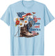 She Loves Jesus and America Too Cowboy Cowwgirl 4th of July T-Shirt - T-Shirt | Light Blue