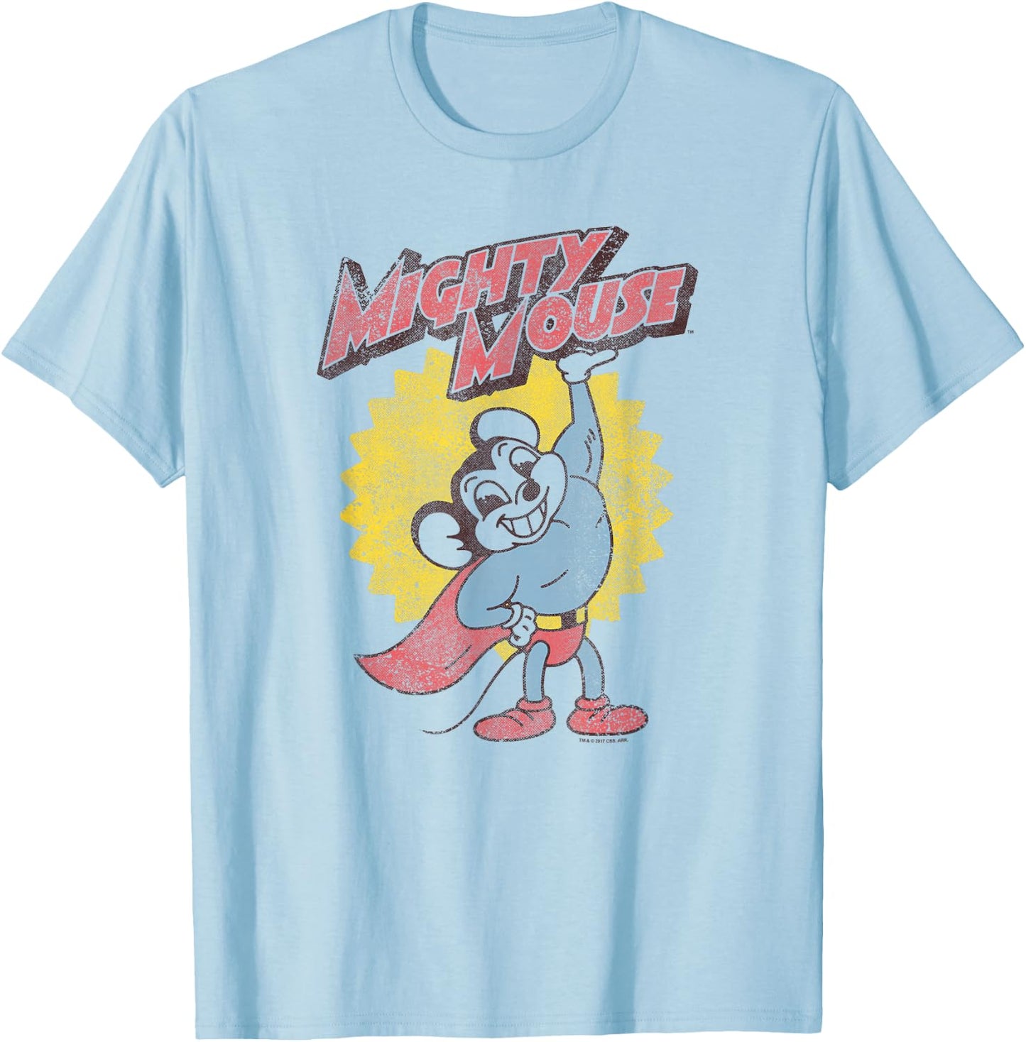 Mighty Mouse Heavy Logo T-Shirt - T-Shirt | Light Blue