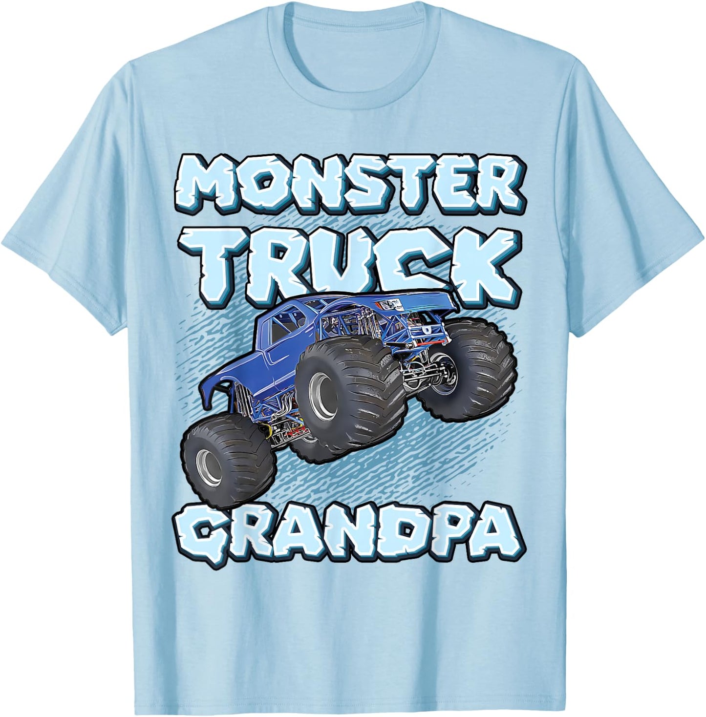 Monster Truck Grandpa For Grandpas Funny Cool Monster Truck T-Shirt - T-Shirt | Light Blue