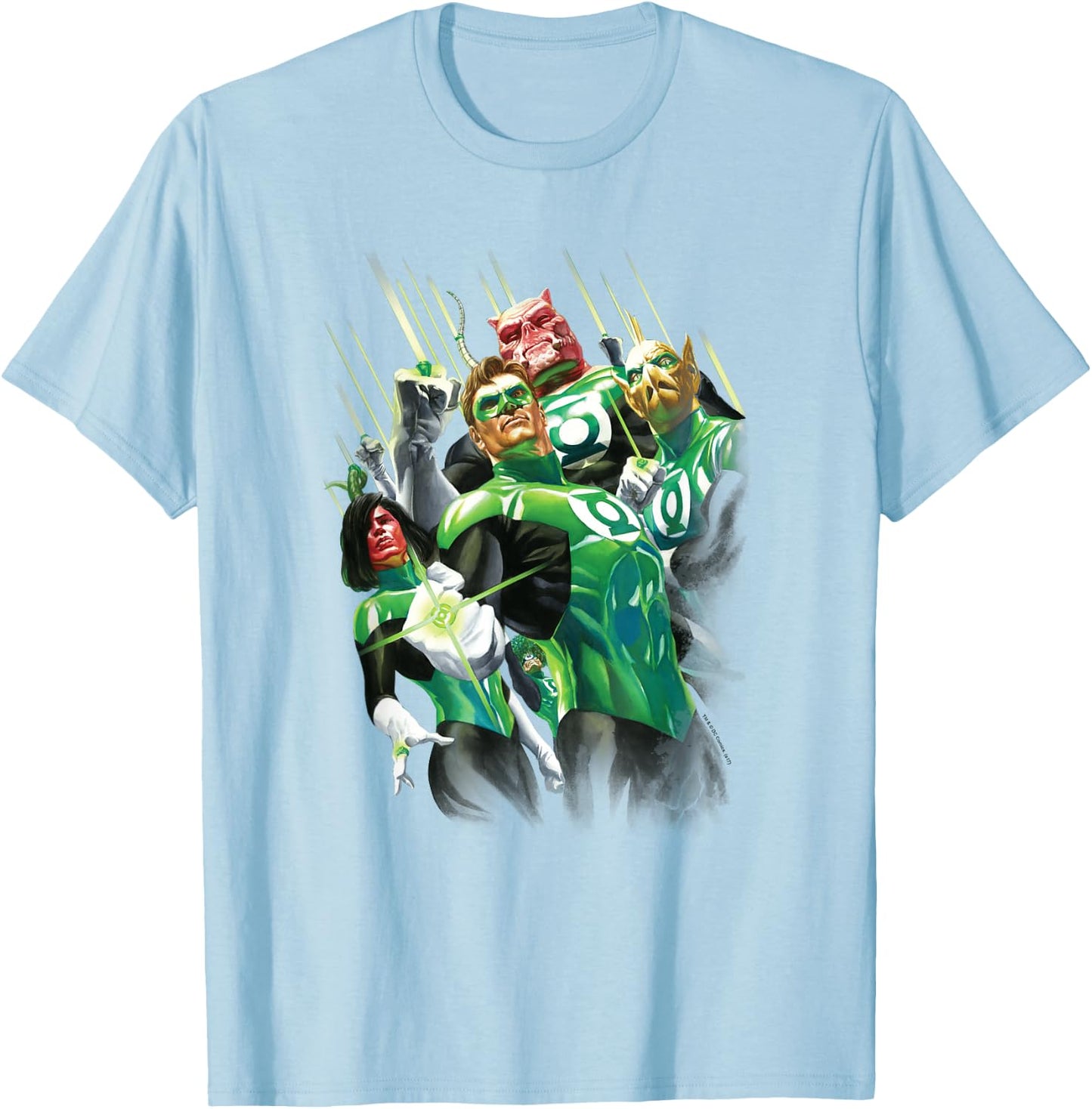 Green Lantern Power of the Rings T-Shirt - T-Shirt | Light Blue
