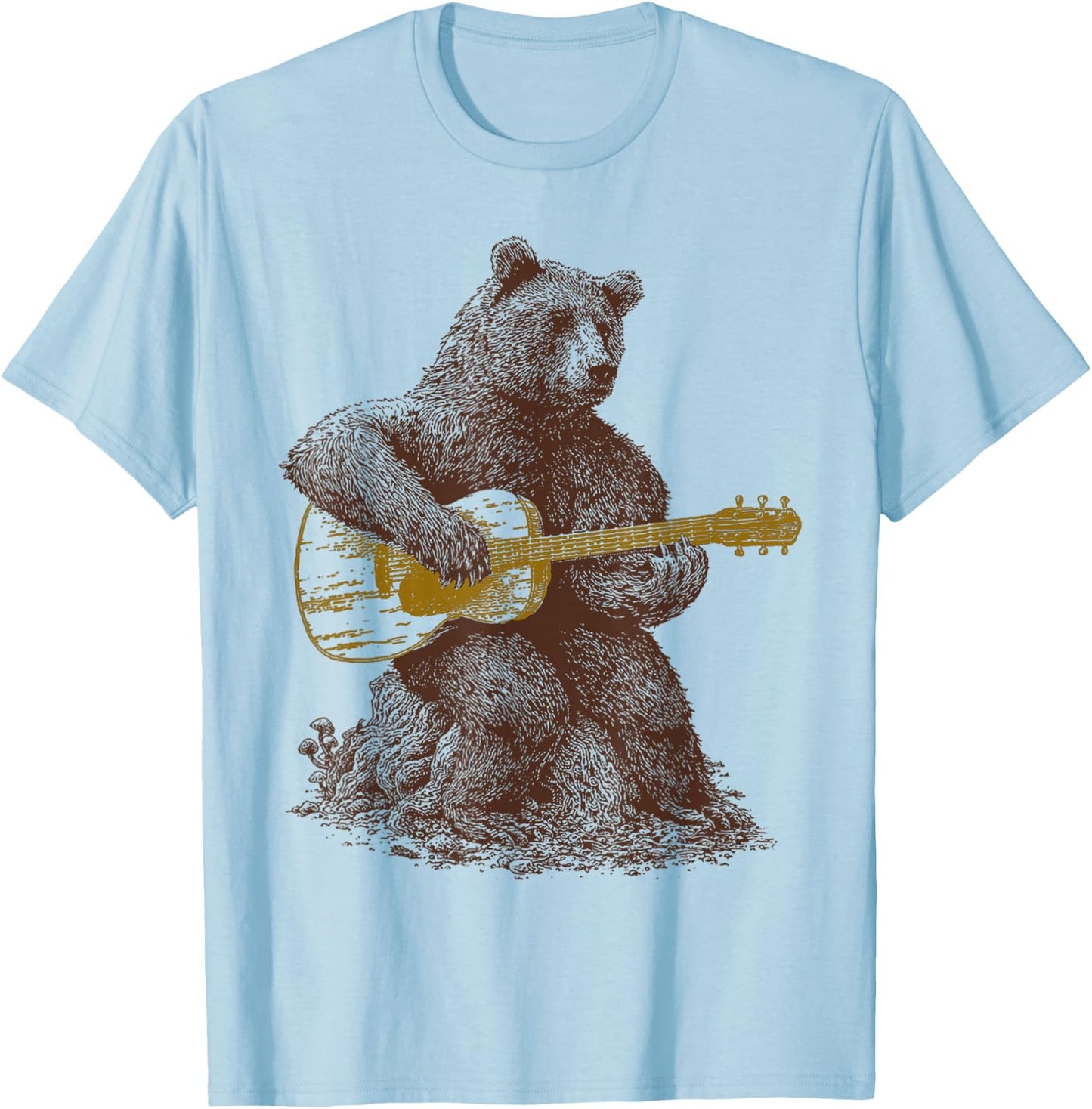Bear plays guitar T-Shirt - T-Shirt | Light Blue