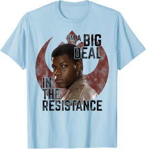 Star Wars Finn I'm A Big Deal In The Resistance T-Shirt - T-Shirt | Light Blue