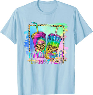 Mama Needs a Loaded Tea Tie Dye Fitness Gym Workout T-Shirt - T-Shirt | Light Blue