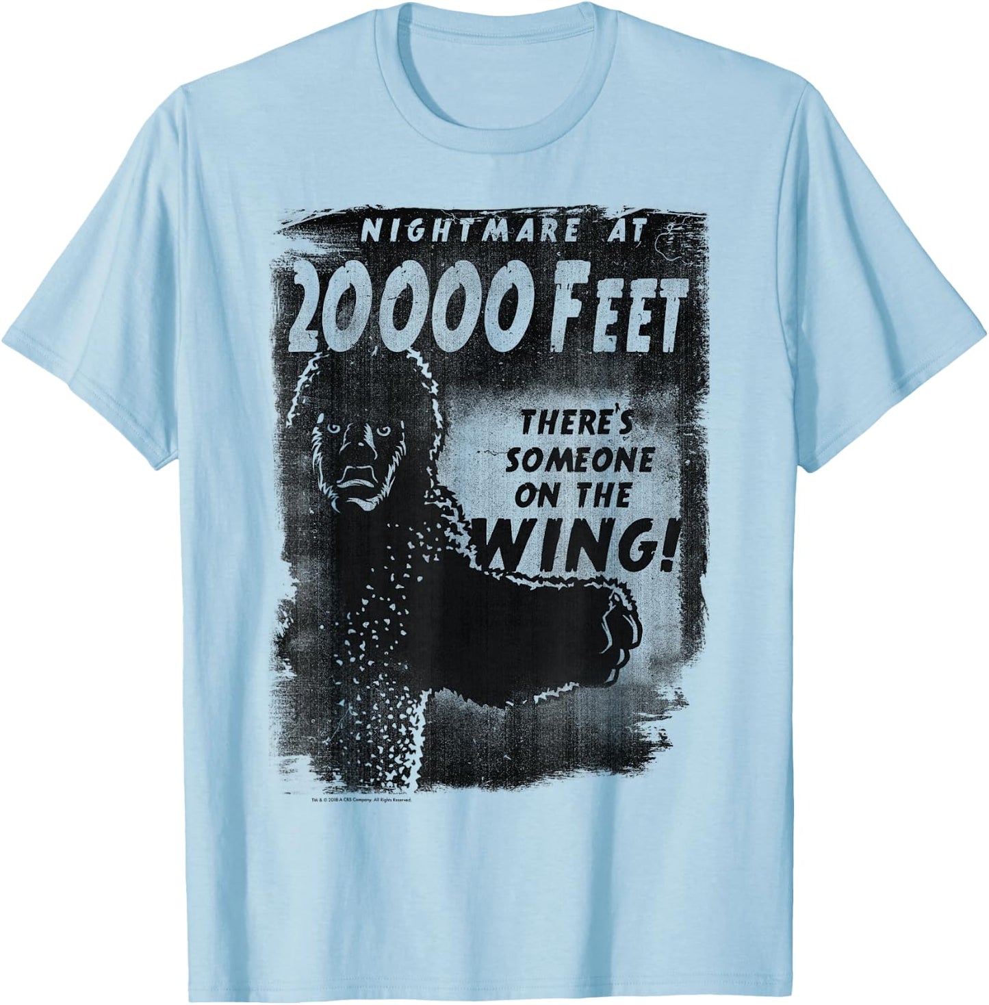 The Twilight Zone There's Something On The Wing T-Shirt - T-Shirt | Light Blue