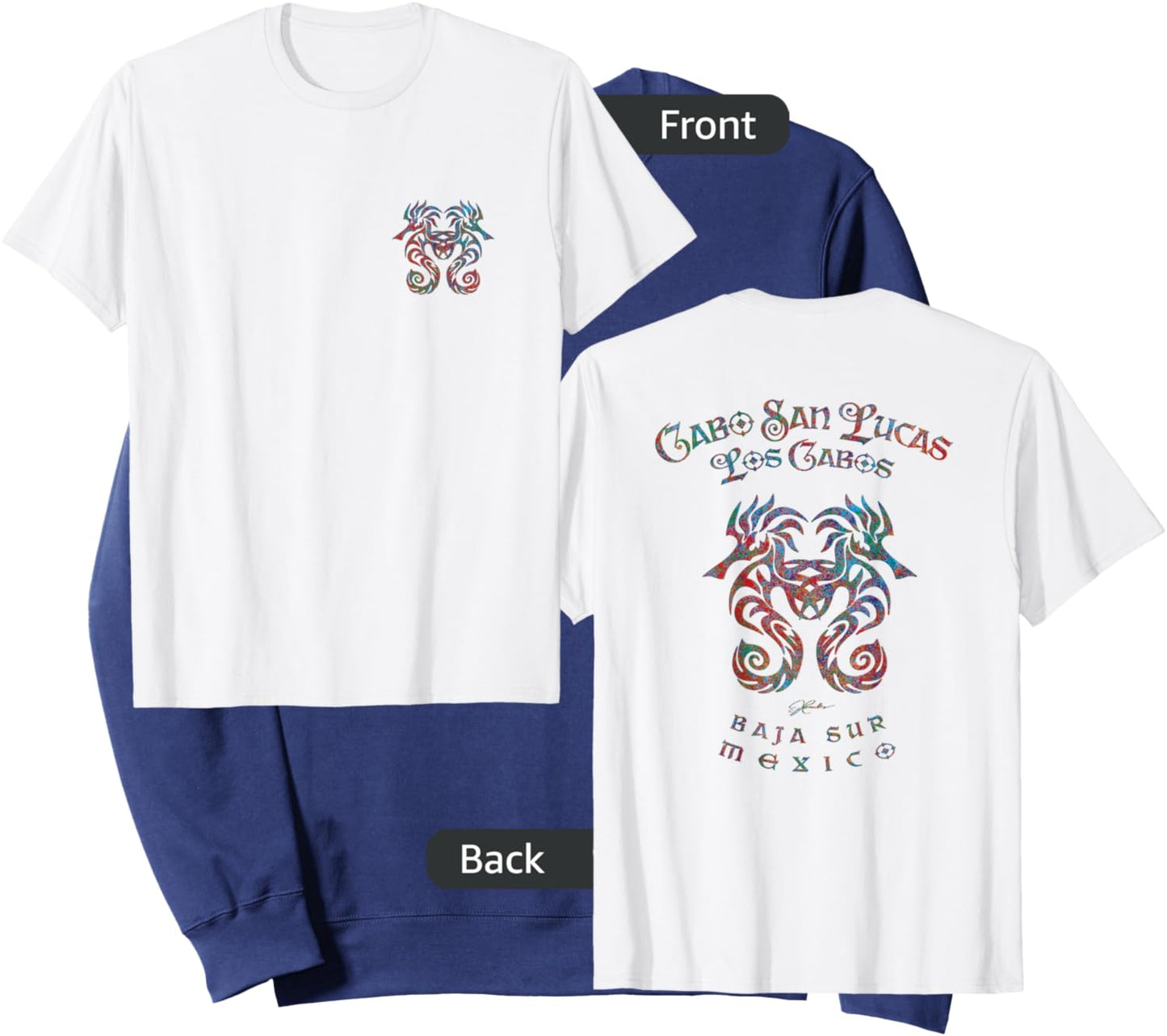 JCombs: Cabo San Lucas, Mexico, Seahorses (Art on back) Sweatshirt - Sweatshirt | Navy