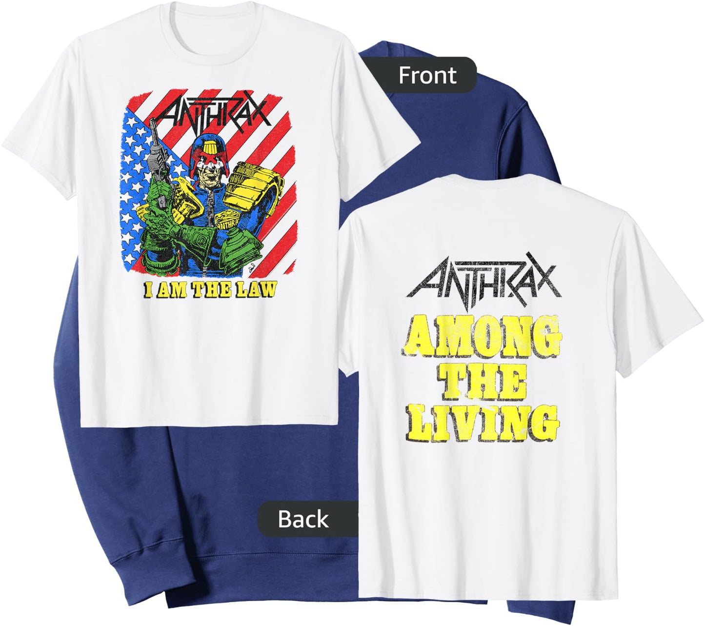 Anthrax - Among The Living 35th I Am The Law Sweatshirt - Sweatshirt | Navy