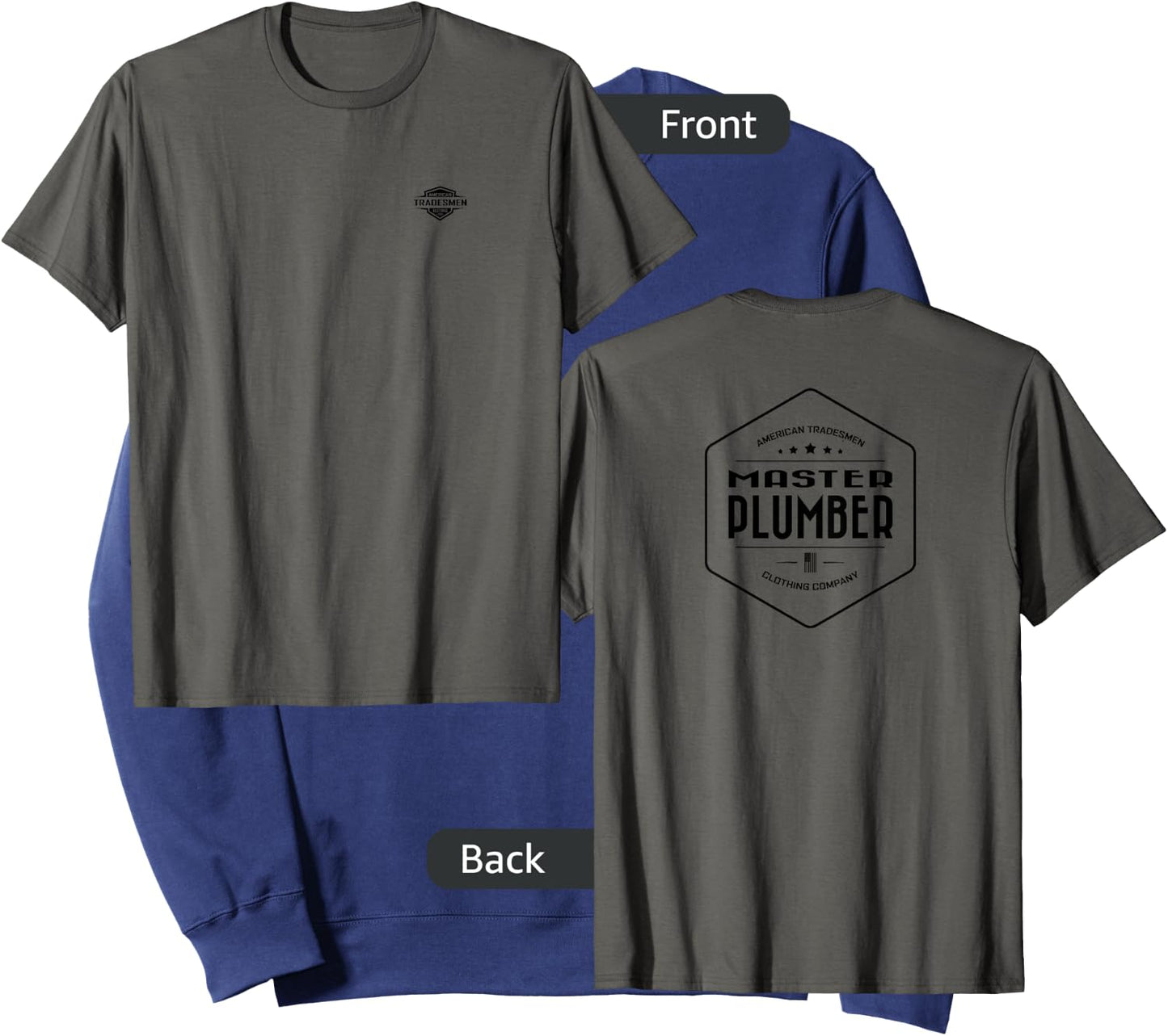 "Master Plumber" with vintage black back design Sweatshirt - Sweatshirt | Navy
