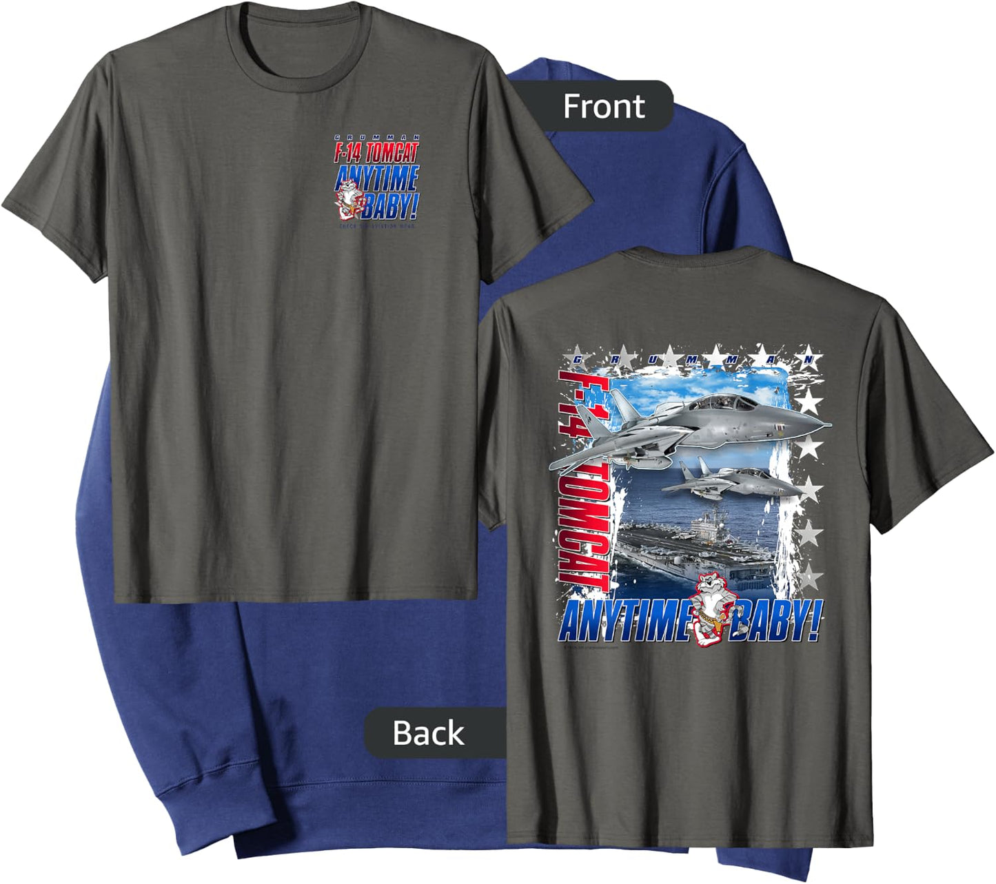 F-14 Tomcat Anytime Baby Jet 2 Sided Sweatshirt - Sweatshirt | Navy
