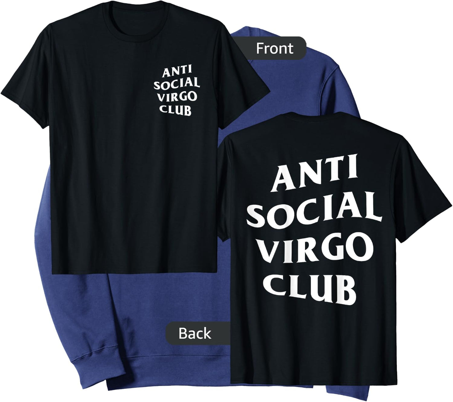 anti social Virgo club introvert birth sign virgo zodiac Sweatshirt - Sweatshirt | Navy
