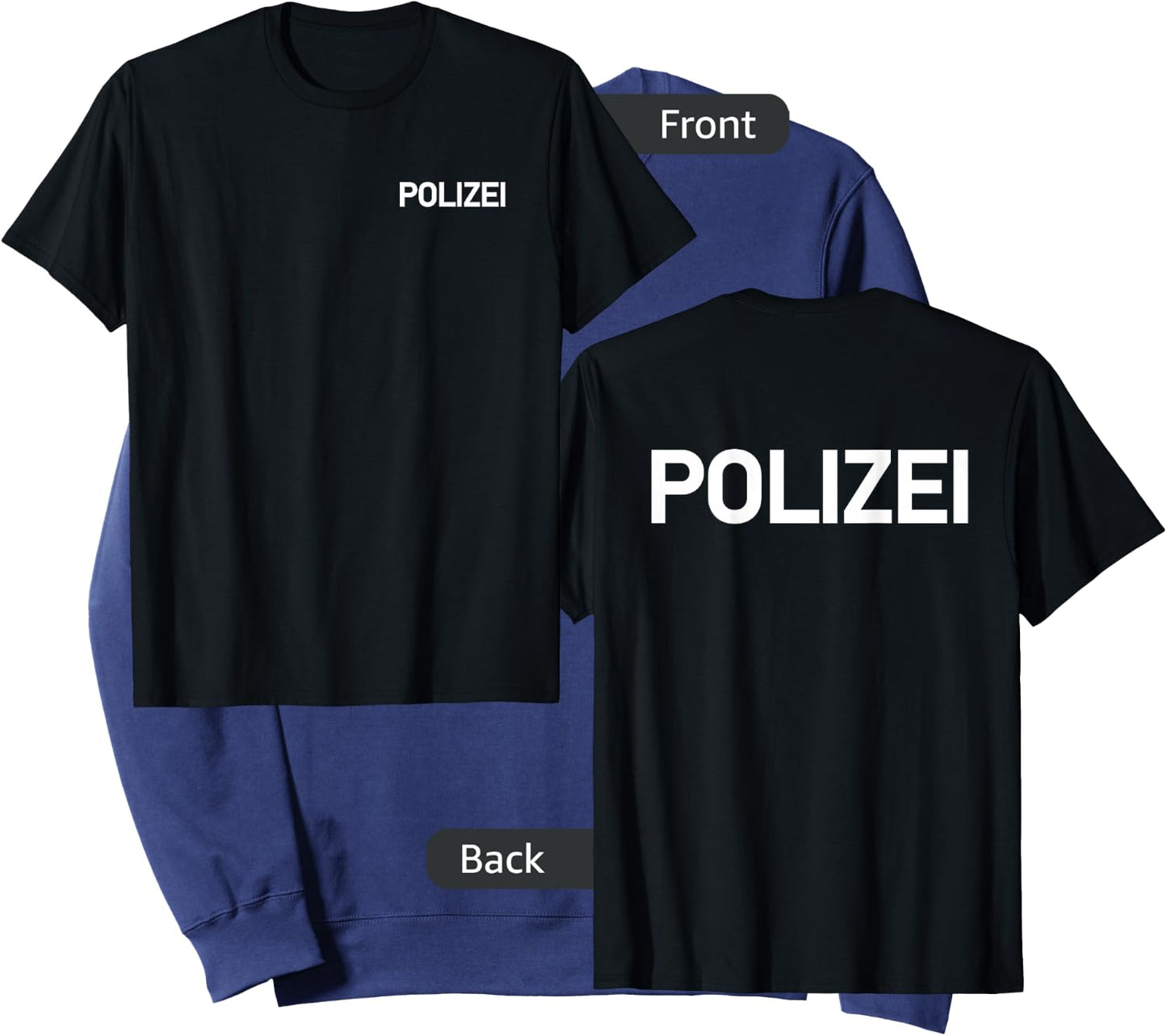 Polizei German Police Germany Law Enforcement (double-sided) Sweatshirt - Sweatshirt | Navy