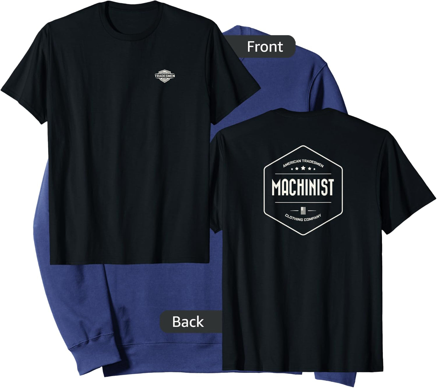 "Machinist" with vintage white back design Sweatshirt - Sweatshirt | Navy