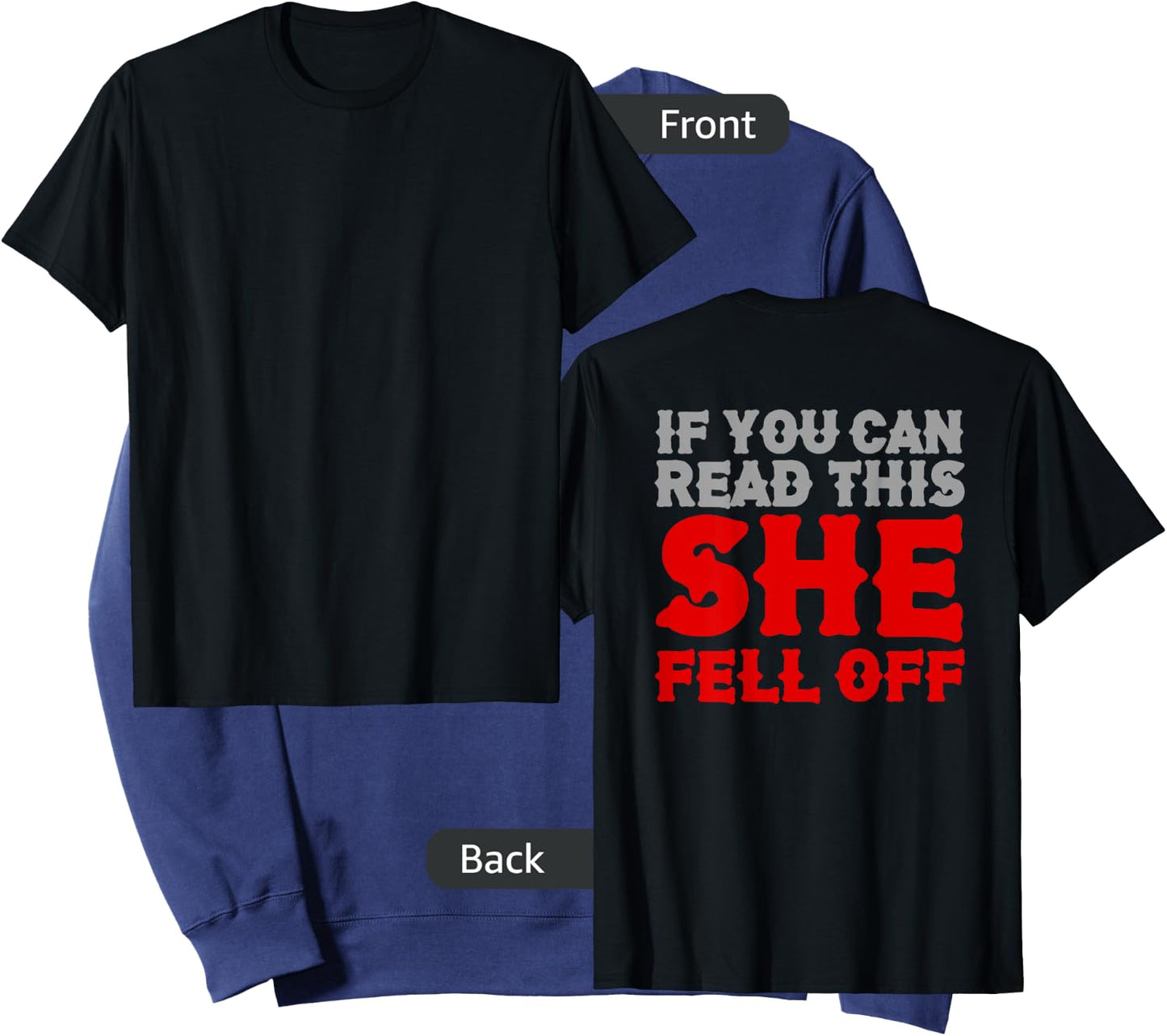 If You Can Read This She Fell Off Biker Motorcyclist Sweatshirt - Sweatshirt | Navy