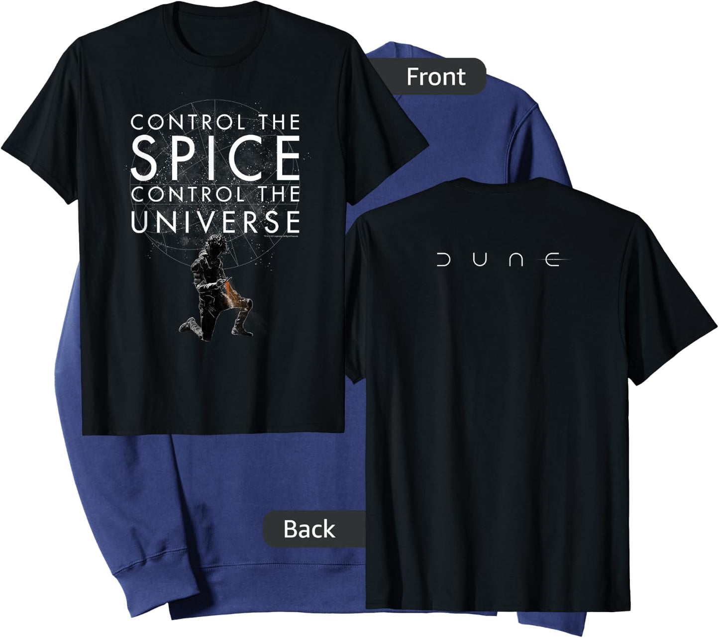 Dune (2021) - Control The Spice, Control The Universe Black Sweatshirt - Sweatshirt | Navy