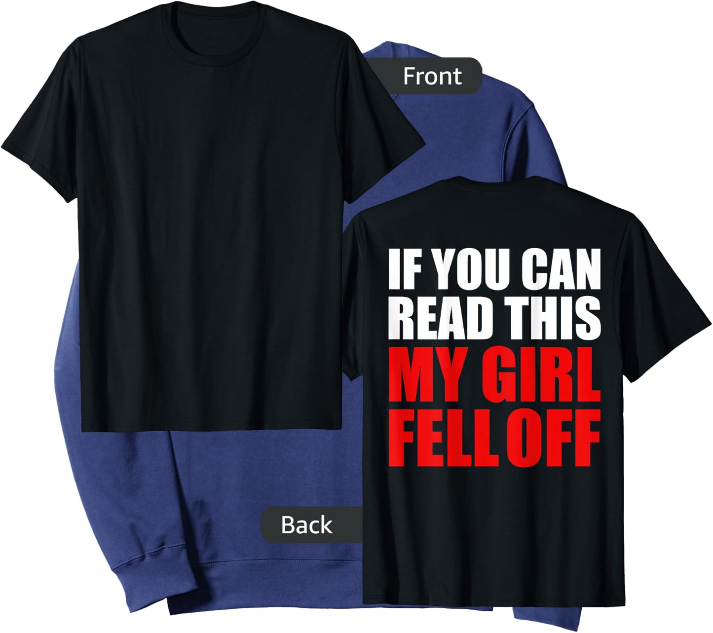 Funny Biker If You Can Read This My Girl Fell Off Motorcycle Sweatshirt - Sweatshirt | Navy