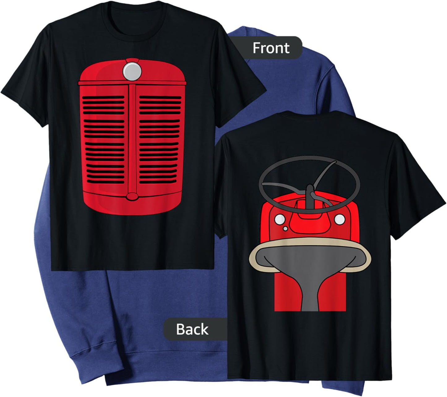 Funny Tractor Costume Antique Easy Idea Front and Back Sweatshirt - Sweatshirt | Navy