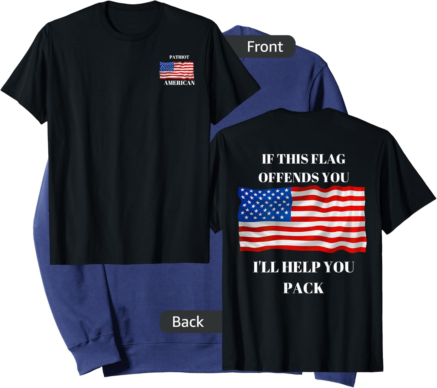 If This Flag Offends You I Will Help You Pack. Sweatshirt - Sweatshirt | Navy