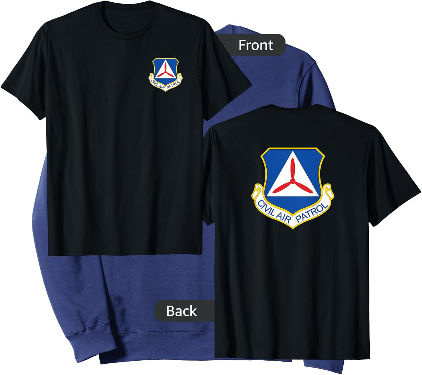 Civil Air Patrol Shirt Front Back Air Force Auxiliary Sweatshirt - Sweatshirt | Navy