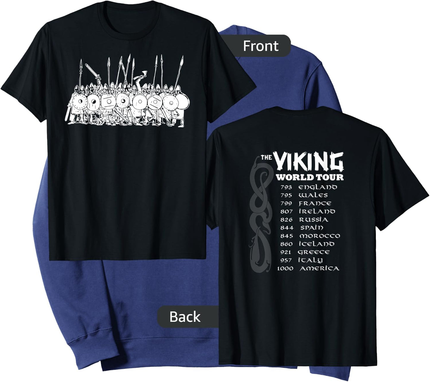 Corpsman UP Viking World Tour , Black Sweatshirt - Sweatshirt | Navy