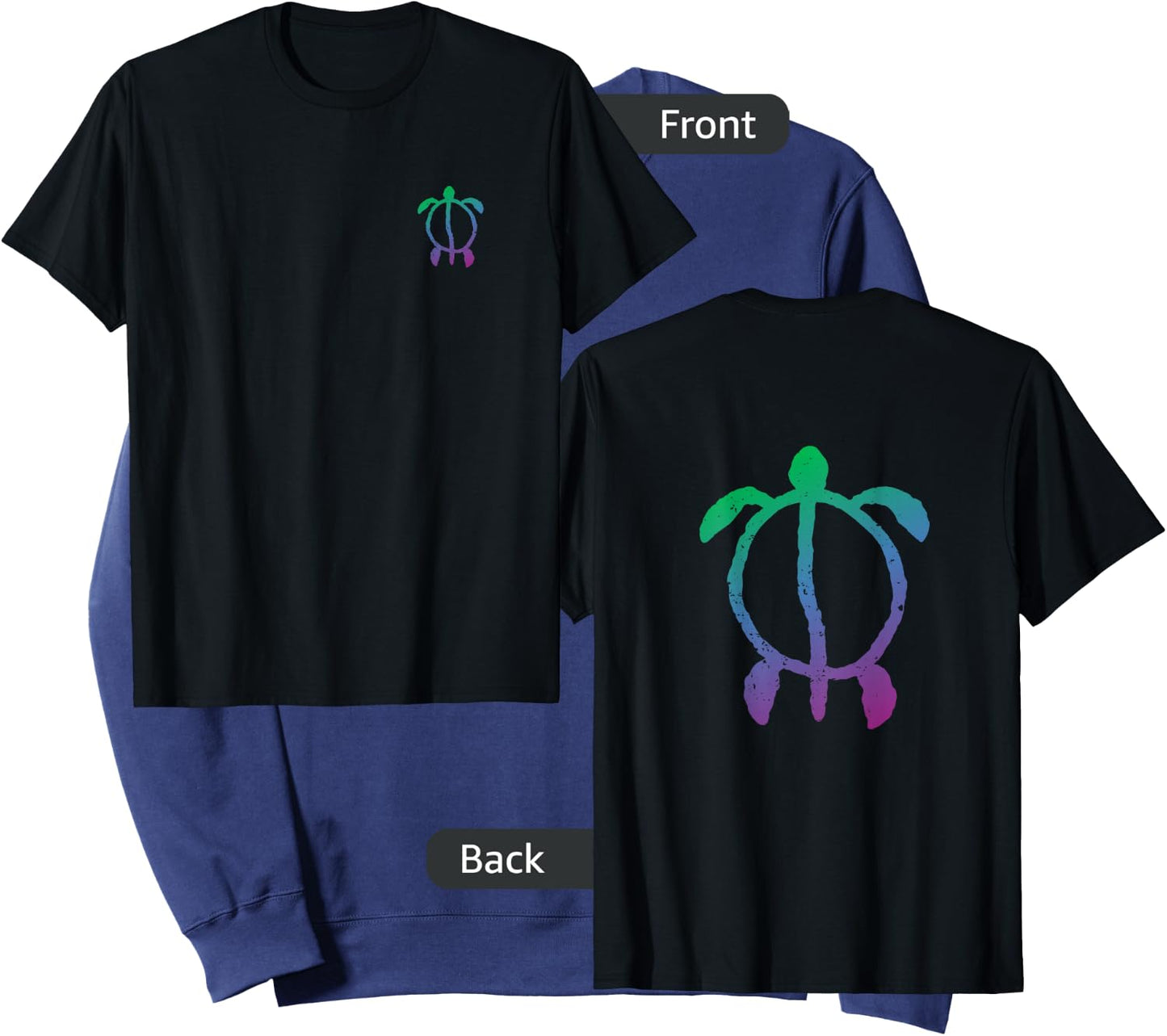 Hawaiian Turtle, Honu Petroglyph Sweatshirt - Sweatshirt | Navy