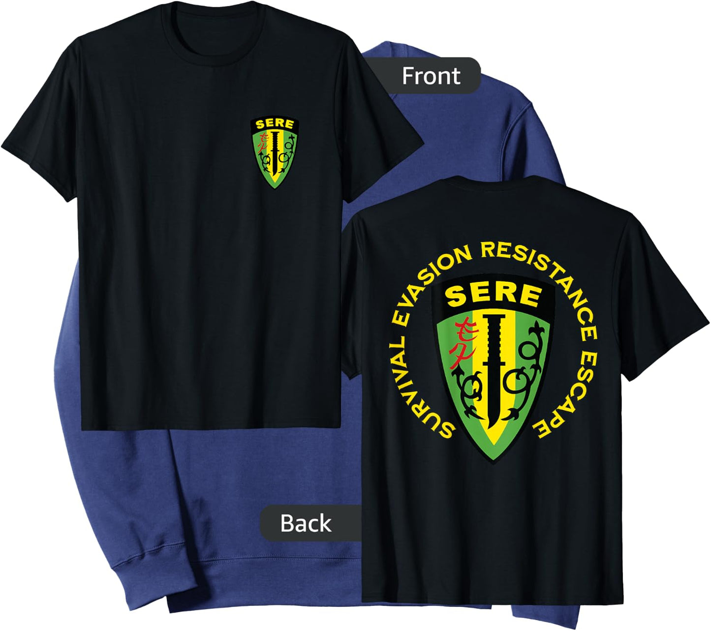 Jeff Hobrath -Adults Black SERE Survival Evasion Resistance Escape Sweatshirt - Sweatshirt | Navy